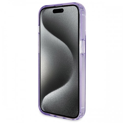 Guess GUHMP14XHRSGSU iPhone 14 Pro Max 6.7" fioletowy|purple hardcase Ring Stand Script Glitter MagSafe image 5