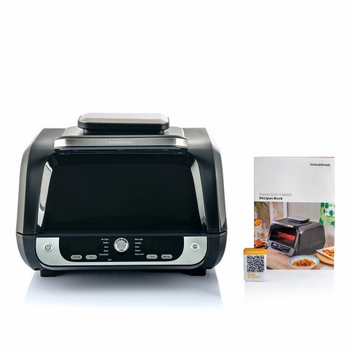 Air Fryer with Grill, Accessories and Recipe Book InnovaGoods Fryinn 12-in-1 6000 Black Steel 3400 W 6 L image 5