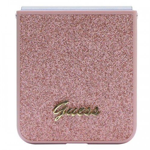 Guess GUHCZF5HGGSHP F731 Z Flip5 różowy|pink hardcase Glitter Script image 5