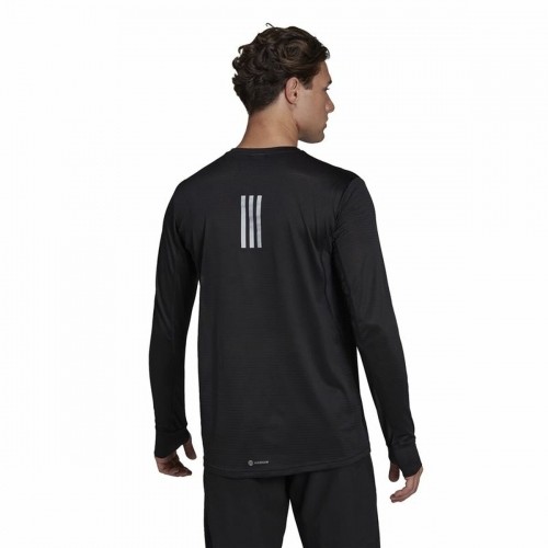 Men’s Long Sleeve T-Shirt Adidas Own The Run Black image 5