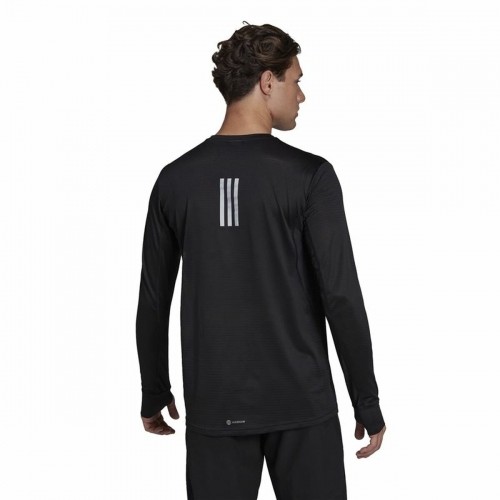 Vīriešu Krekls ar Garām Piedurknēm Adidas Own The Run Melns image 5