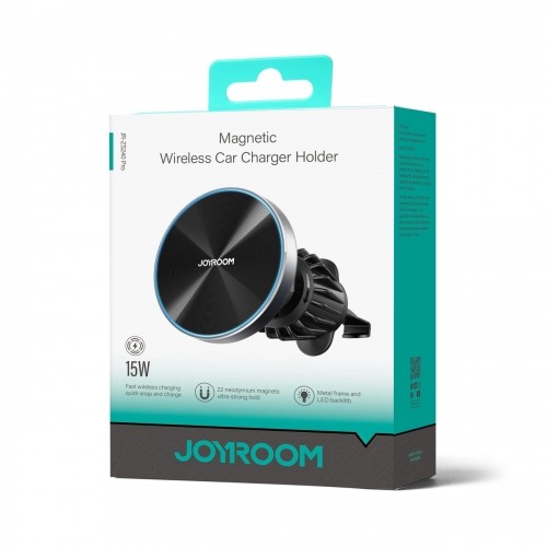 Joyroom magnetic car holder 15W wireless charger for air vent black (JR-ZS240) image 5