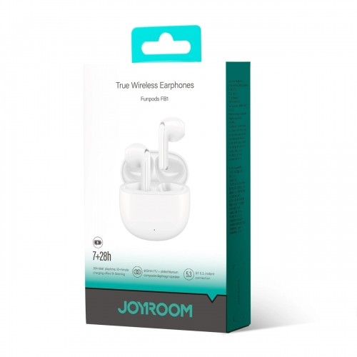 TWS Joyroom Funpods Series JR-FB1 Bluetooth 5.3 wireless headphones - white image 5