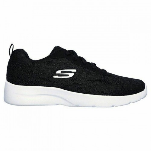 Sports Trainers for Women Skechers Floral Mesh Lace Up Black image 5