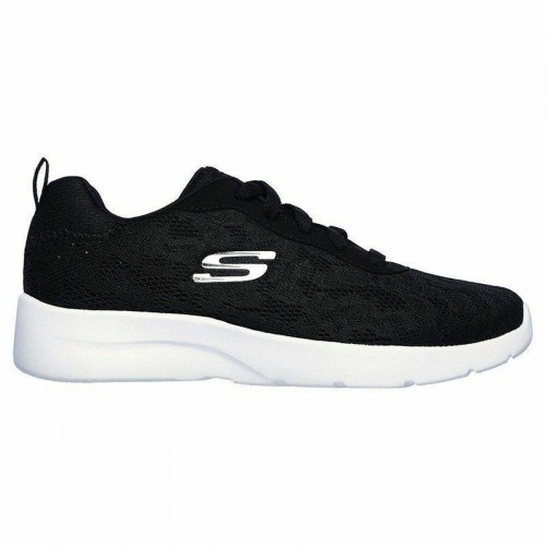 Женские спортивные кроссовки Skechers Floral Mesh Lace Up Чёрный image 5