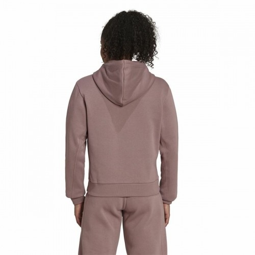 Women’s Zipped Hoodie Adidas ALL SZN Fleece Coffee image 5