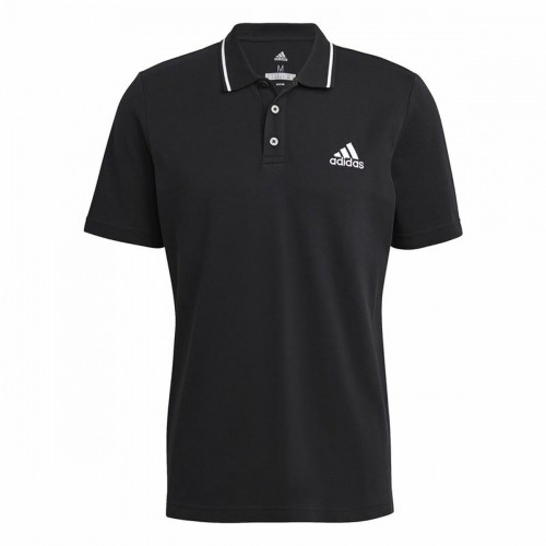 Men’s Short Sleeve Polo Shirt Adidas Aeroready essentials Black image 5