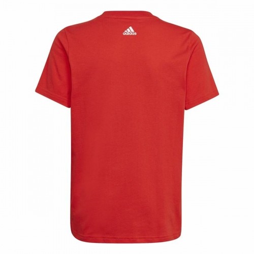 Детский Футболка с коротким рукавом Adidas Essentials  Красный image 5