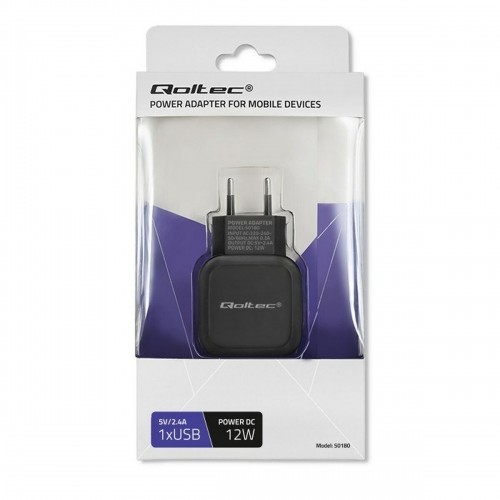 Wall Charger Qoltec 50180 Black 12 W image 5