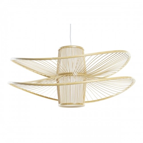 Ceiling Light DKD Home Decor White Brown Bamboo 50 W 70 x 70 x 32 cm image 5