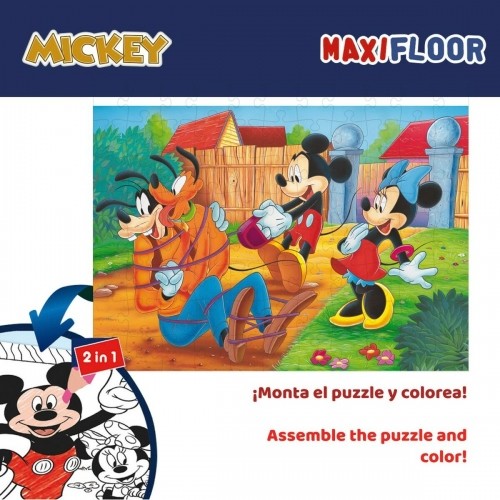 Puzle Bērniem Mickey Mouse Abpusējs 108 Daudzums 70 x 1,5 x 50 cm (6 gb.) image 5