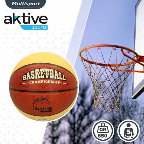 Basketball Ball Aktive 5 Beige Orange PVC 6 Units image 5