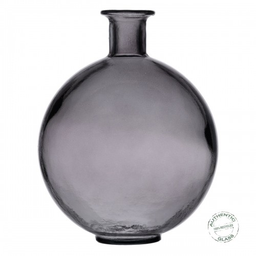 Vase Grey recycled glass 20 x 20 x 25 cm image 5