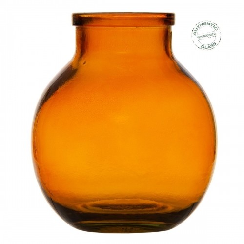 Vase Amber recycled glass 21 x 21 x 25 cm image 5