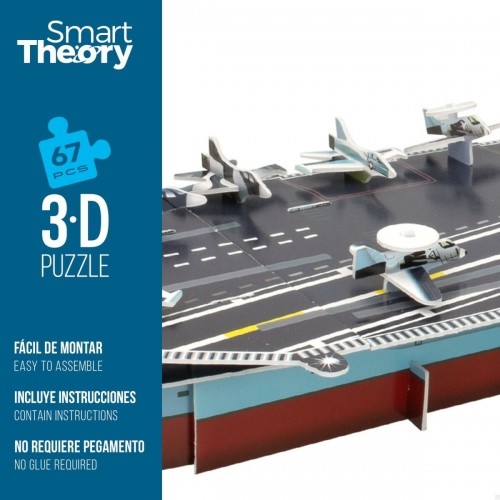3D Puzle Colorbaby Nimitz Lidmašīnu bāzes kuģis 67 Daudzums 77 x 18 x 20 cm (6 gb.) image 5