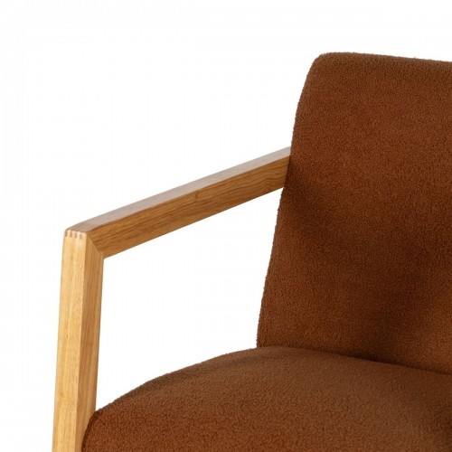 Bigbuy Home Šūpuļkrēsls Brūns Bēšs Kaučuka koks Audums 60 x 83 x 72 cm image 5