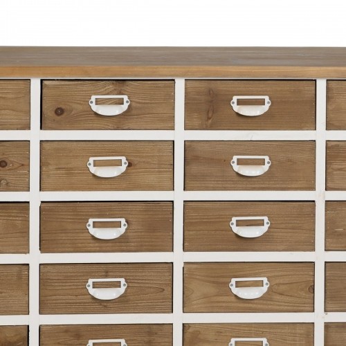 Chest of drawers White Beige Iron Fir wood 120,5 x 35 x 88 cm image 5