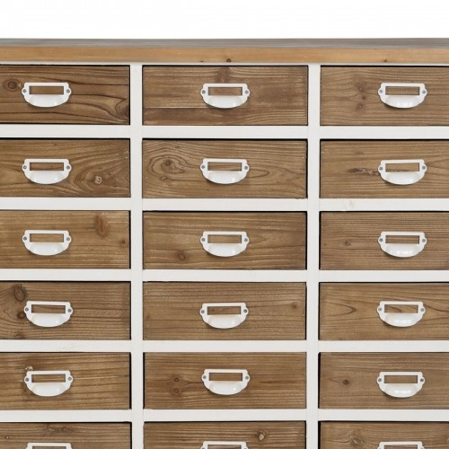 Chest of drawers White Beige Iron Fir wood 94 x 35 x 108 cm image 5