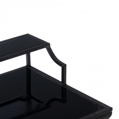 Bigbuy Home Ночной столик Чёрный Стеклянный Железо 45 x 35 x 65 cm image 5