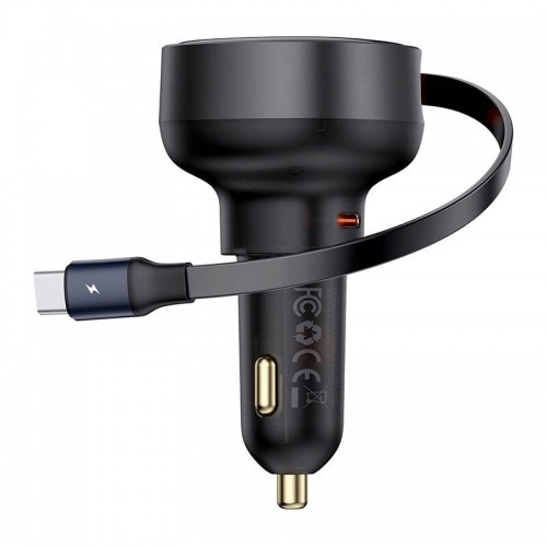 Car Charger Baseus Enjoyment Pro with cable USB-C, 60W (Black) image 5