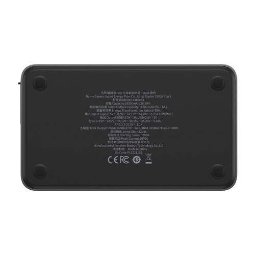 Powerbank|Baseus Super Energy PRO Car Jump Starter, 1600A, USB (black) image 5