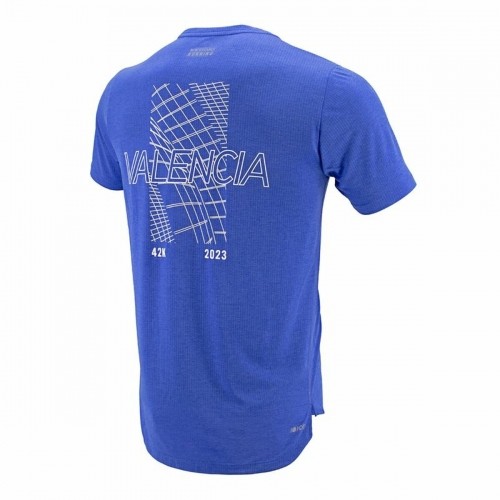 Men’s Short Sleeve T-Shirt New Balance Valencia Marathon Blue image 5