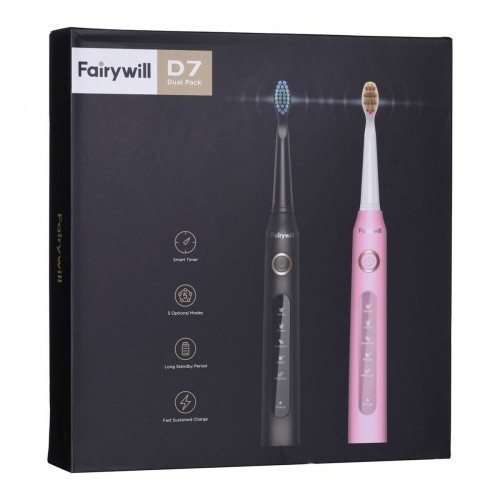 Электрическая зубная щетка Fairywill 507 black&pink image 5