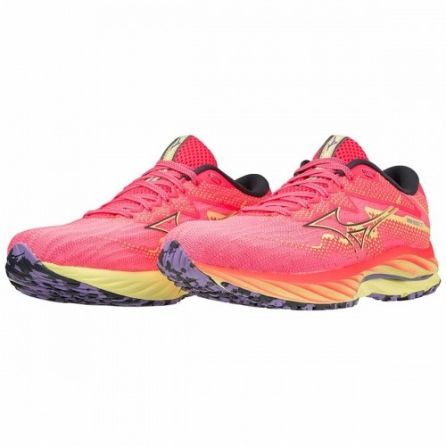 Running Shoes for Adults Mizuno Wave Rider 27 Pink image 5
