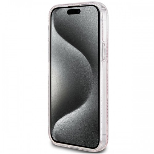 Guess GUHMP15SHGCUSTGP iPhone 15 | 14 | 13 6.1" różowy|pink hardcase IML GCube MagSafe image 5