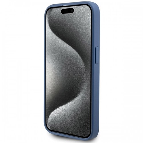 Guess GUHMP14LG4GFRB iPhone 14 Pro 6.1" niebieski|blue hardcase 4G Collection Leather Metal Logo MagSafe image 5