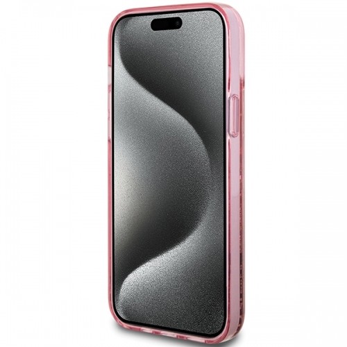 Guess GUHCP15MLFCSEGP iPhone 15 Plus | 14 Plus 6.7" różowy|pink hardcase Liquid Glitter Gold Stripes image 5