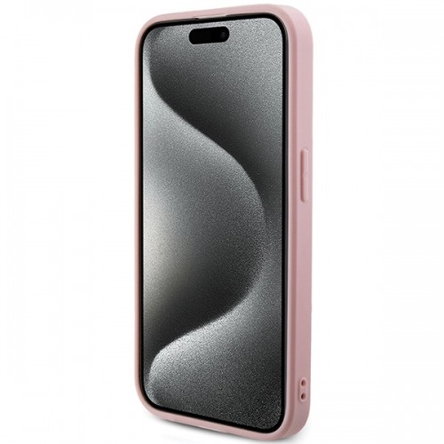 Guess GUHCP14XPSAIRSP iPhone 14 Pro Max 6.7" różowy|pink hardcase Saffiano Iridescent Script image 5