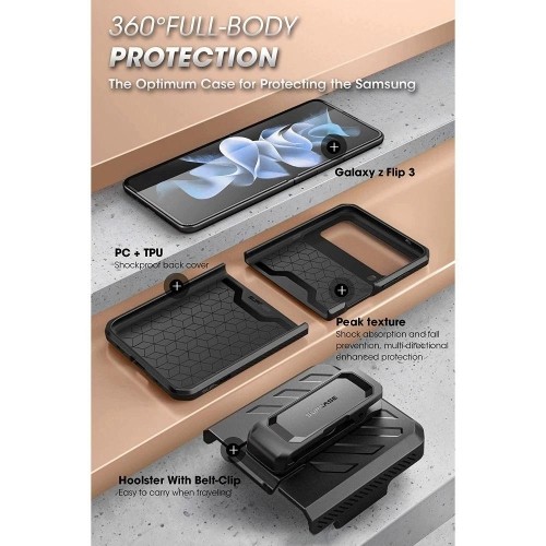 Supcase Unicorn Beetle Pro case for Samsung Galaxy Z Flip 4 blue image 5