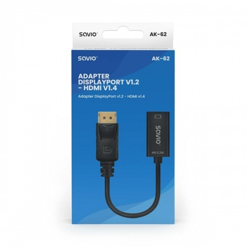 DisplayPort to HDMI Adapter Savio AK-62 20 cm image 5