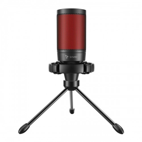 Настольный микрофон Savio SONAR PRO 01 Чёрный Красный image 5