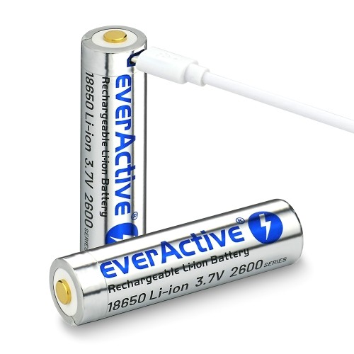 Battery everActive 18650 3.7V Li-ion 2600mAh micro USB with protection BOX image 5