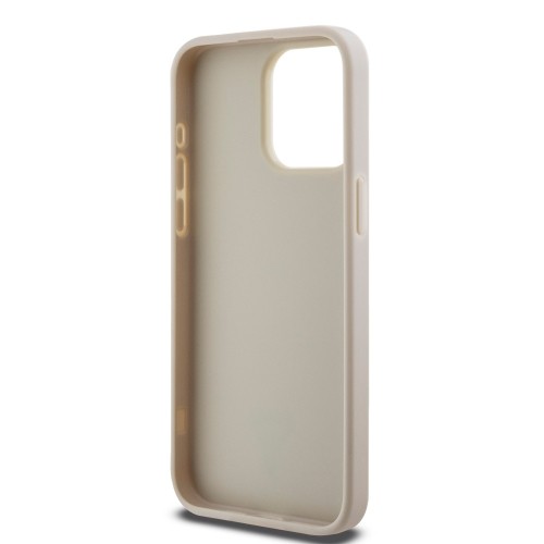 Guess PU Leather 4G Triangle Metal Logo Case for iPhone 15 Pro Max White image 5