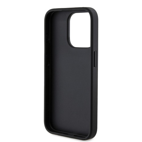 Guess PU Leather 4G Triangle Metal Logo Case for iPhone 15 Pro Black image 5