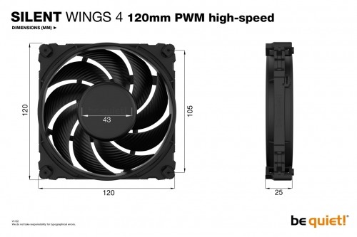 be quiet! SILENT WINGS 4 | 120mm PWM Computer case Fan 12 cm Black 1 pc(s) image 5