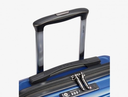 DELSEY SUITCASE SHADOW 5.0 55CM SLIM 4 DOUBLE WHEELS CABIN TROLLEY CASE BLUE image 5