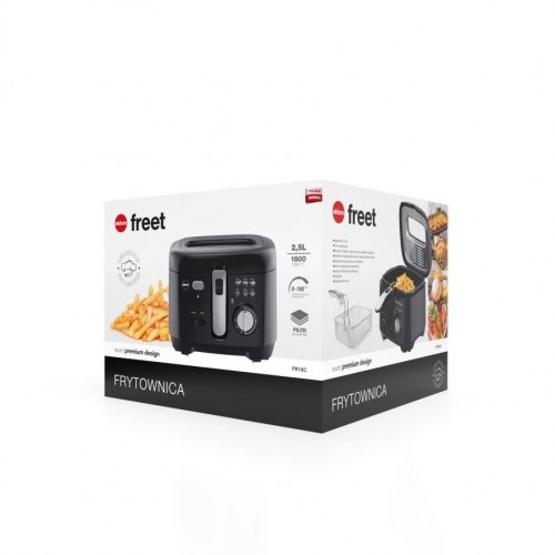 ELDOM Fryer FREET, 2.5 L, 400 g of fries, temperature regulator, removable oil tank, black image 5