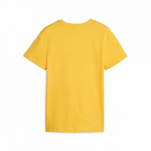 Child's Short Sleeve T-Shirt Puma Ess+ 2 Col Logo Yellow image 5