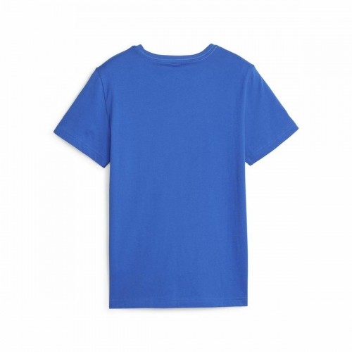 Child's Short Sleeve T-Shirt Puma Ess+ 2 Col Logo Blue image 5
