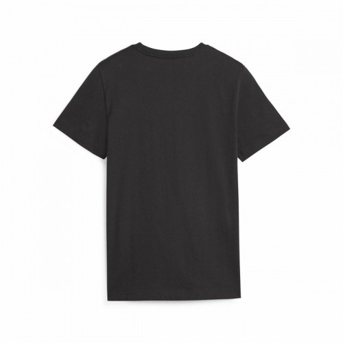 Child's Short Sleeve T-Shirt Puma Ess+ 2 Col Logo Black image 5