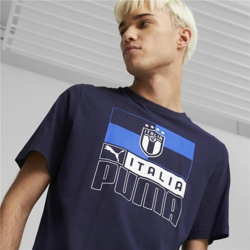 Unisex Krekls ar Īsām Piedurknēm Puma Italia FIGC Tumši zils image 5