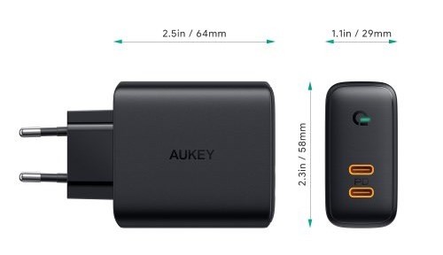 AUKEY PA-D2 mobile device charger 36W Black Indoor image 5