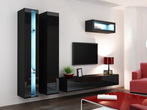 Cama Meble Cama Shelf unit VIGO NEW 180/40/30 black/black gloss image 5