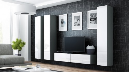 Cama Meble Cama Full cabinet VIGO '180' 180/40/30 grey/white gloss image 5