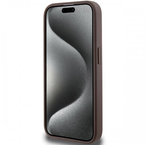 Guess GUHCP15XG4GLBR iPhone 15 Pro Max 6.7" brązowy|brown hardcase 4G Stripe Collection image 5