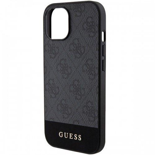Guess GUHCP15SG4GLGR iPhone 15 | 14 | 13 6.1" szary|grey hardcase 4G Stripe Collection image 5